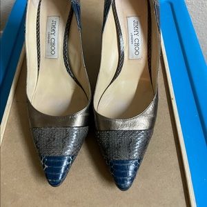 Authentic Jimmy Choo color block python skin 👠
